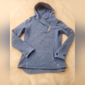 Stio Sweetwater Heathered Blue Fleece Pullover Hoodie Size Large